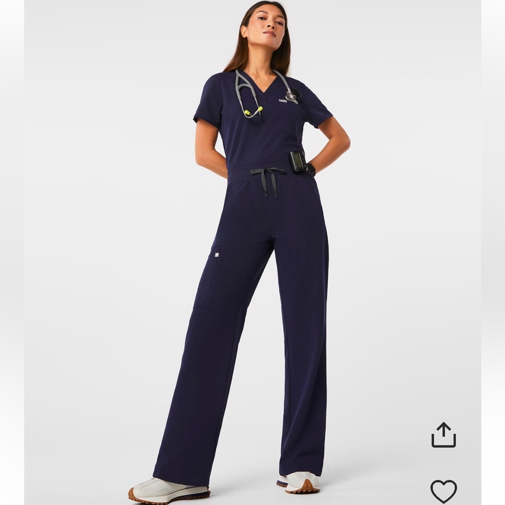 Figs wide leg scrub pant